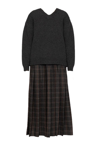 Monroe Wool Plaid Sweater Dress in Multi