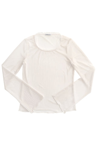 Mesh Frill Long Sleeve in Silk