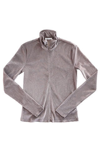 Mesh Velvet Long Sleeve in Mauve