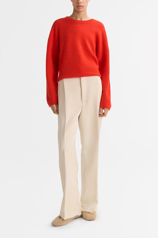 Relaxed Fit Crewneck in Tangerine