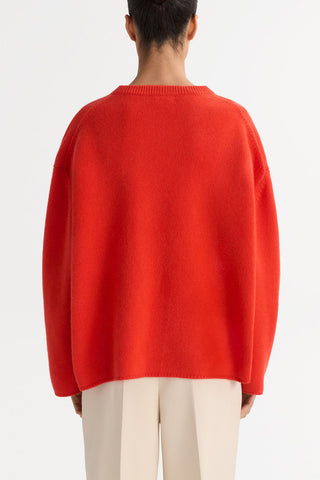 Relaxed Fit Crewneck in Tangerine