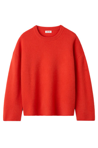 Relaxed Fit Crewneck in Tangerine