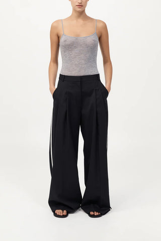 Side Stripe Homme Pant in Black Pinstripe