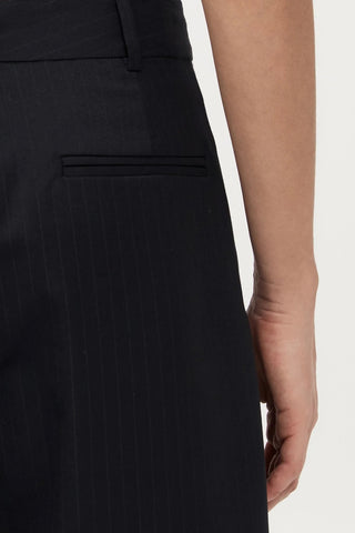 Side Stripe Homme Pant in Black Pinstripe