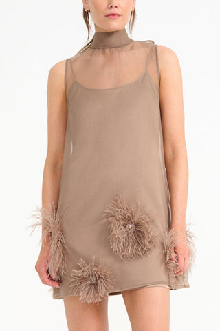 Albee Mini Dress in Truffle