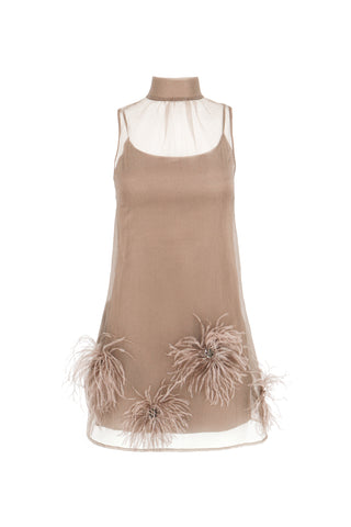 Albee Mini Dress in Truffle