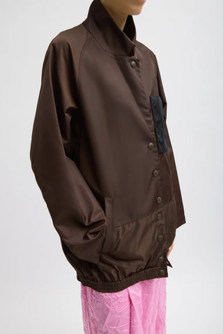 Eco Nylon Bomber in Brown