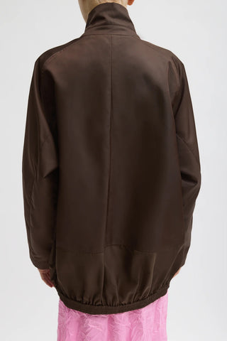 Eco Nylon Bomber in Brown