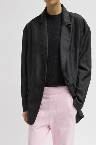 Crispy Nylon Liam Blazer in Black