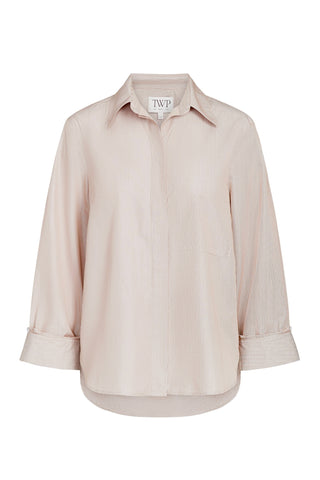 Boyfriend Shirt in Argan Oil/White
