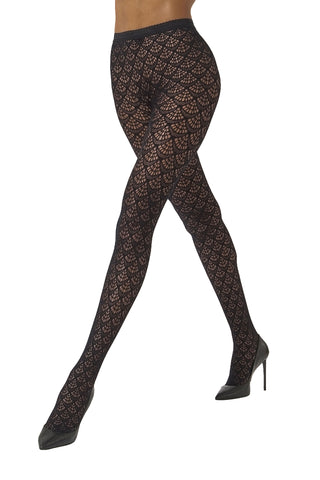 Mermaid Net Tights in Black