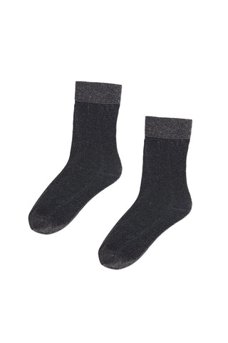 Shimmer Socks in Black/Silver