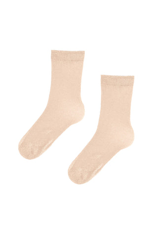 Shimmer Socks in Almond/Silver