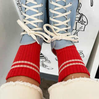 Boyfriend Socks in Red