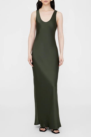 Camille Dress in Dark Olive