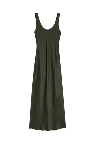 Camille Dress in Dark Olive