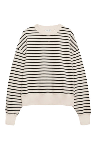 Dean Sweatshirt in Black and White Stripe