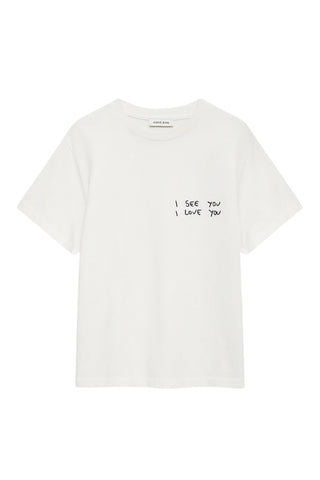 Shelley Tee I See You I Love You in Washed Cream