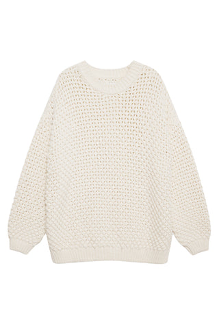 Sydney Crew Neck Sweater in Ivory