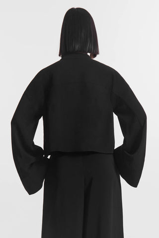Bell Sleeve Shirt in Black