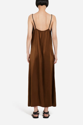 Lace Cami Dress in Chocolate