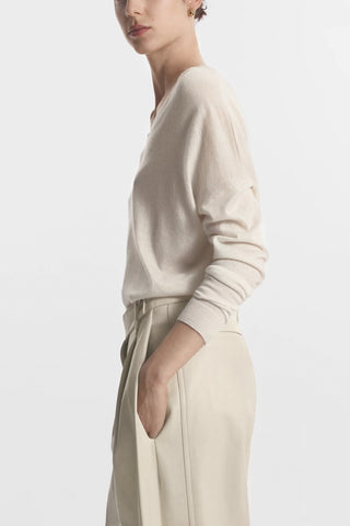 V Neck Sweater in Ivory