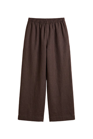 Ease Trouser in Brown/Black Stripe