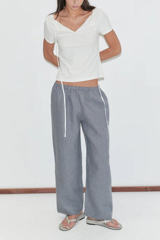 Ease Trouser in Indigo Check