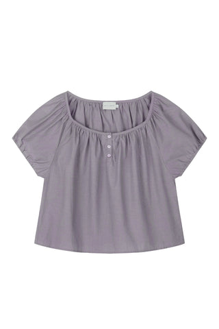 Poplin T Shirt in Currant