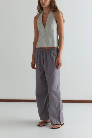 Close Halter Top in Fine Stripe