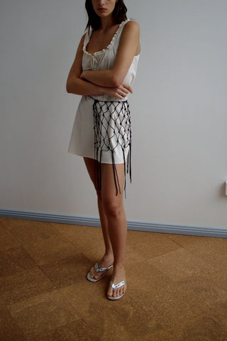 Macrame Belt in Black