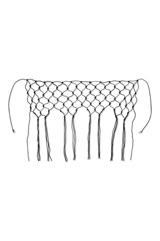 Macrame Belt in Black