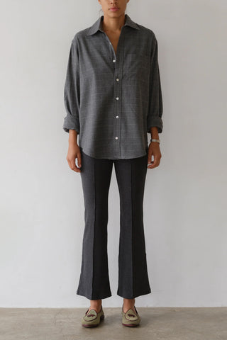 Rib Kick Flare in  Charcoal Grey