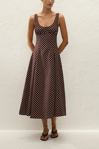 Esme Midi Dress in Martinha Polka Dot