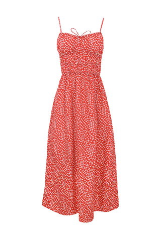 Marianne Midi Dress in Allura Floral Red