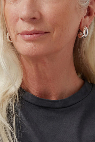 Florence Earrings in High Polish Silver
