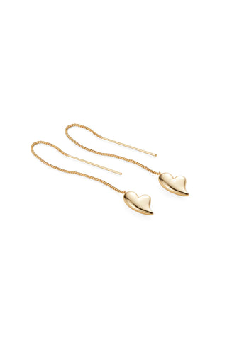 Puffy Heart Threaders in Gold