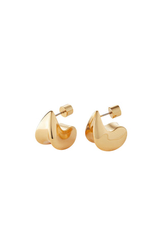 Small Paige Puffs Earrings in Gold