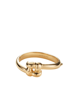 Woven Square Bangle in High Polish Gold
