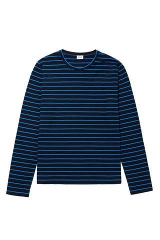 The Modern Long - Navy/Royal Pinstripe