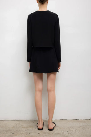 Ari Crop Cardigan in Black