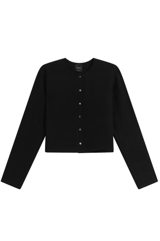 Ari Crop Cardigan in Black