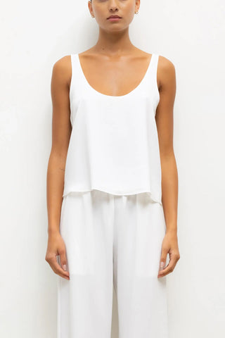 Ari Scoop Tank in White