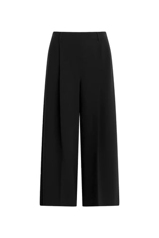 Arielle Crop Wide Leg Trouser in Black