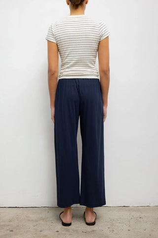 Nando Slim Tee in Natural/Midnight Stripe