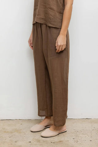 Niko Crop Pocket Pant in Choco