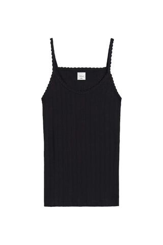 Pointelle Classic Tank in Black