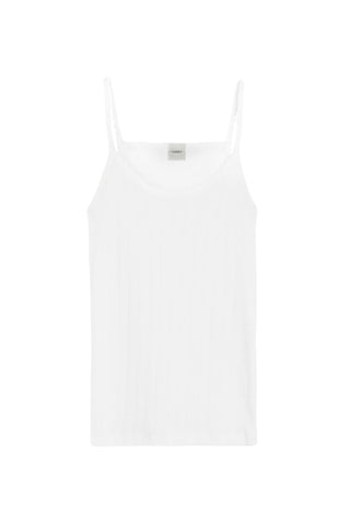 Pointelle Classic Tank in White