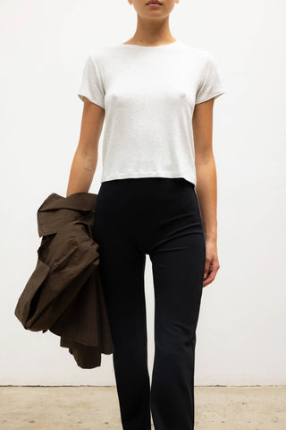 Rio High Waist Straight Pant II in Black