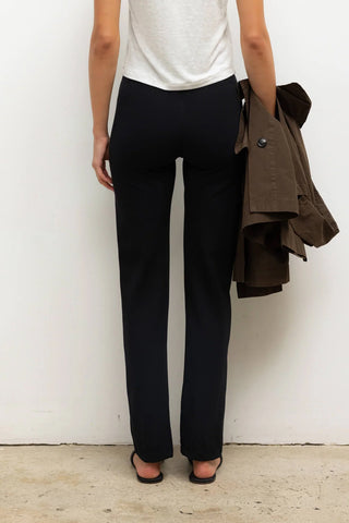 Rio High Waist Straight Pant II in Black